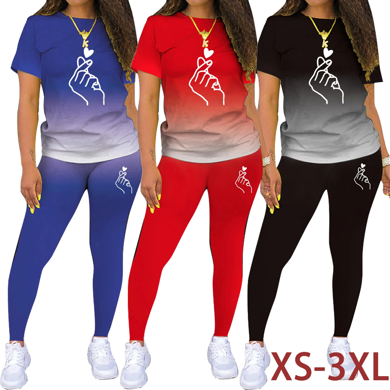 Женский Летний Дышащий Костюм, женский спортивный костюм для бега, футболка + штаны, спортивная одежда, уличный комплект из 2 предметов с коротким рукавом