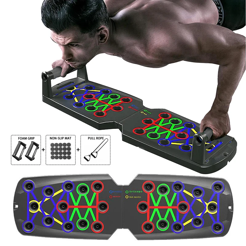 

Multifunctional Stand Push-up Fitness Board Foldable Storage Non-slip Grip Load Bearing High Durable Push-up AIDS Yoga Supplies