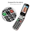 Artfone CF241A Flip Big Button Senior Mobile Phone For Elderly Unlocked Celulares Duall Sim Wireless FM SOS Bluetooth GSM 2G 6