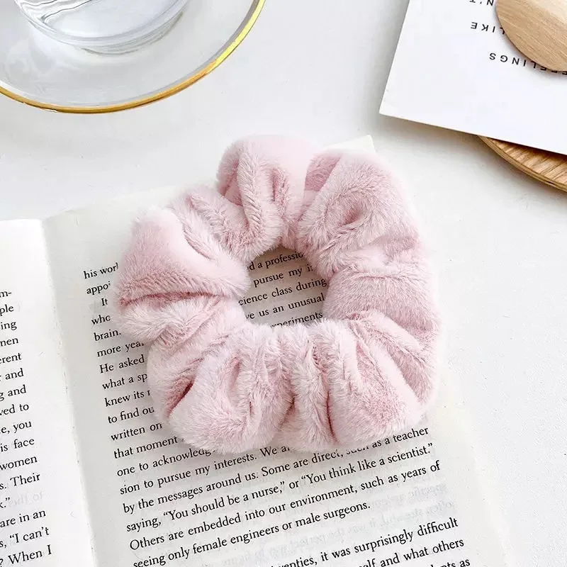 Neue Winter Weiche Haarband Pelzigen Elastische Haarband Frauen Mädchen Pferdeschwanz Halter Haar Gummiband Haar Krawatten Haar Zubehör – Detail 7