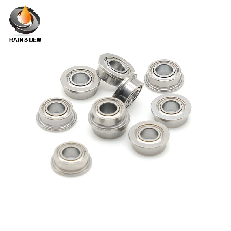 10Pcs 3X6X2.5 mm MF63ZZ ABEC-9  Flange Bearing