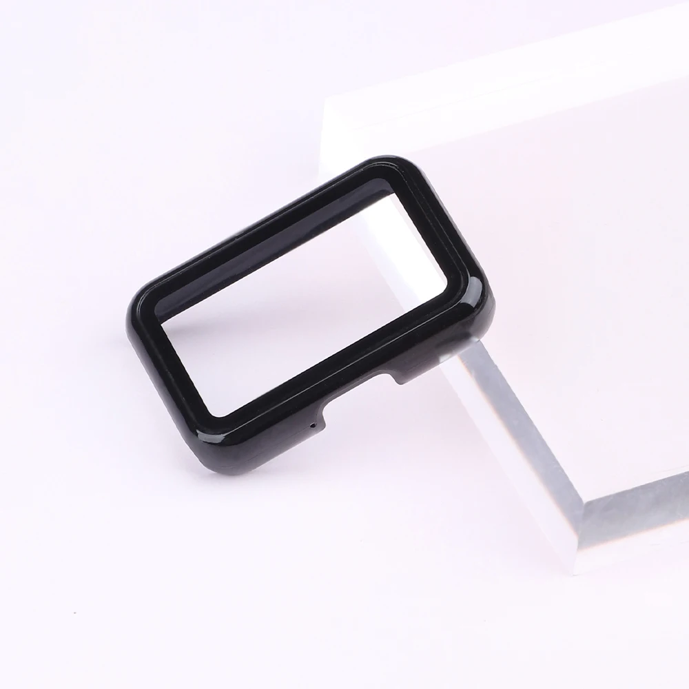 Full-Coverage Tempered Glass Watch Case with Durable Hard PC Frame - Drop-Proof Protection