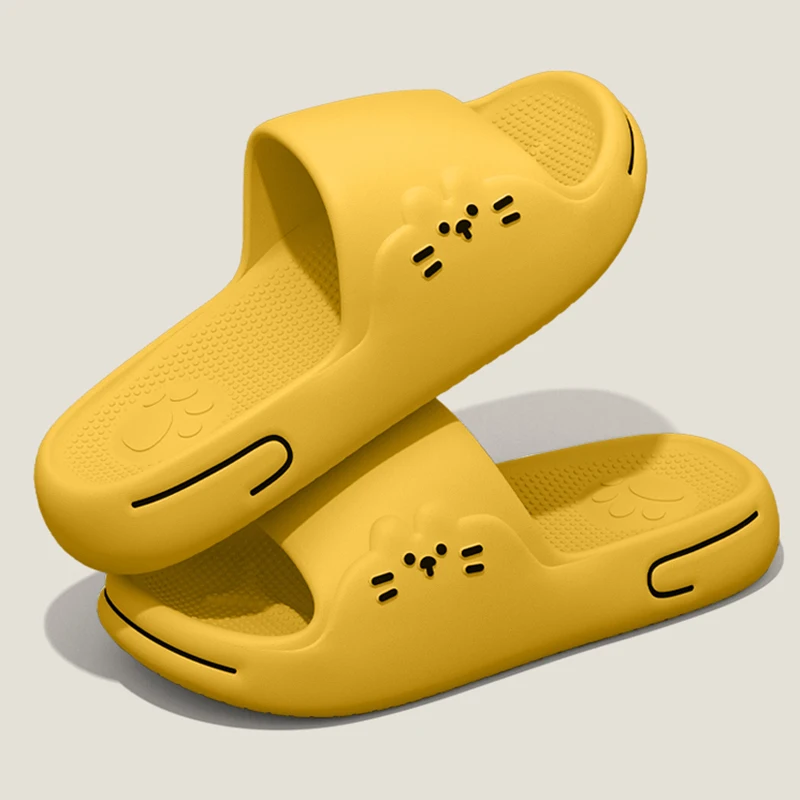 Cartoon Platform Cloud Slippers Women Comfortable Eva Non Slip Home Bathroom Slides Woman 2026 Summer Soft Sole Beach Sandals