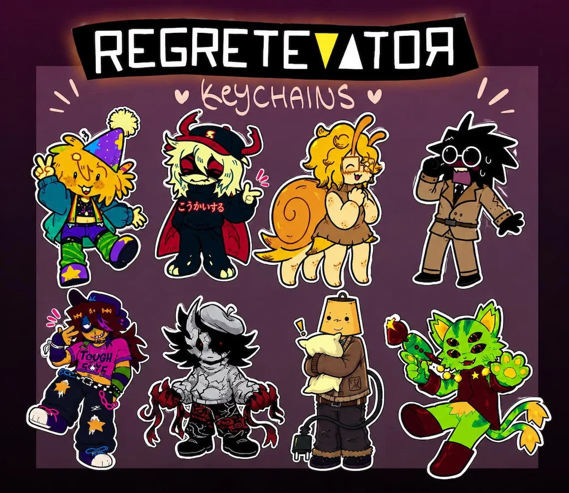Portachiavi REGRETEVATOR, Poob, Pest, Split, Bive, Gnarpy, Lampert, Infected, Folly
