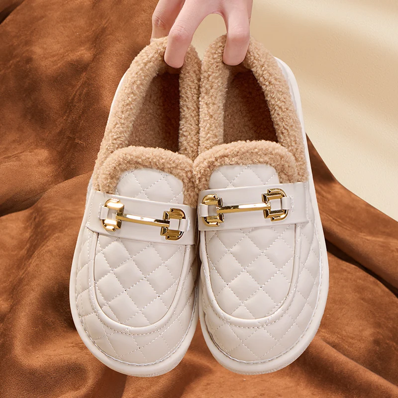 

Winter Shoes Women Shallow Mouth Loafers Fur Round Toe Soft Slip-on Casual Female Sneakers Moccasin New Slip On Leisure Solid Ba