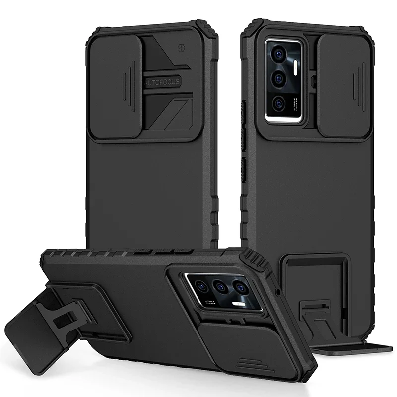 Reinforced Slide Armor Phone Case with Push Window Bracket