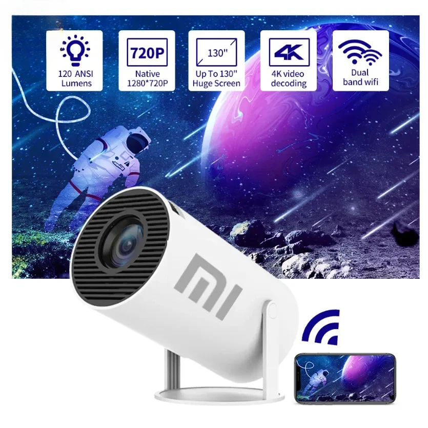 PROJECTEUR VIDÉO PORTABLE Android 11 Ultra HD 4k Wifi 200 ANSI