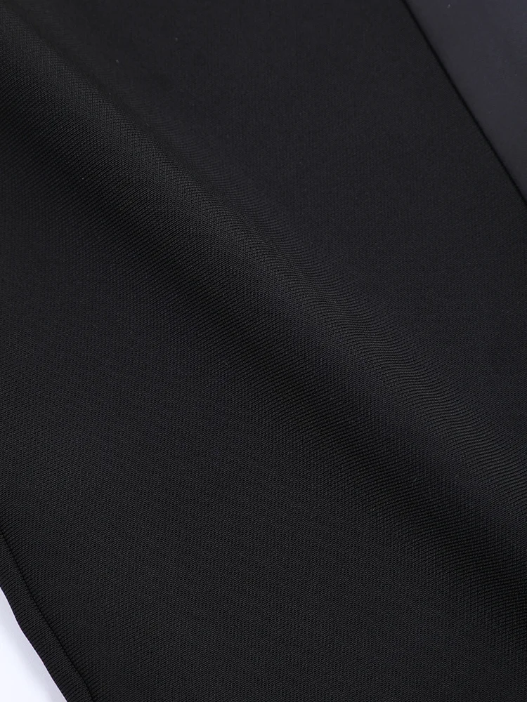 EAM Black Irregular Pants High Waist Leather Long Wide Leg New Loose Fit Trousers Women Fashion Spring Autumn 2026 JQ78101