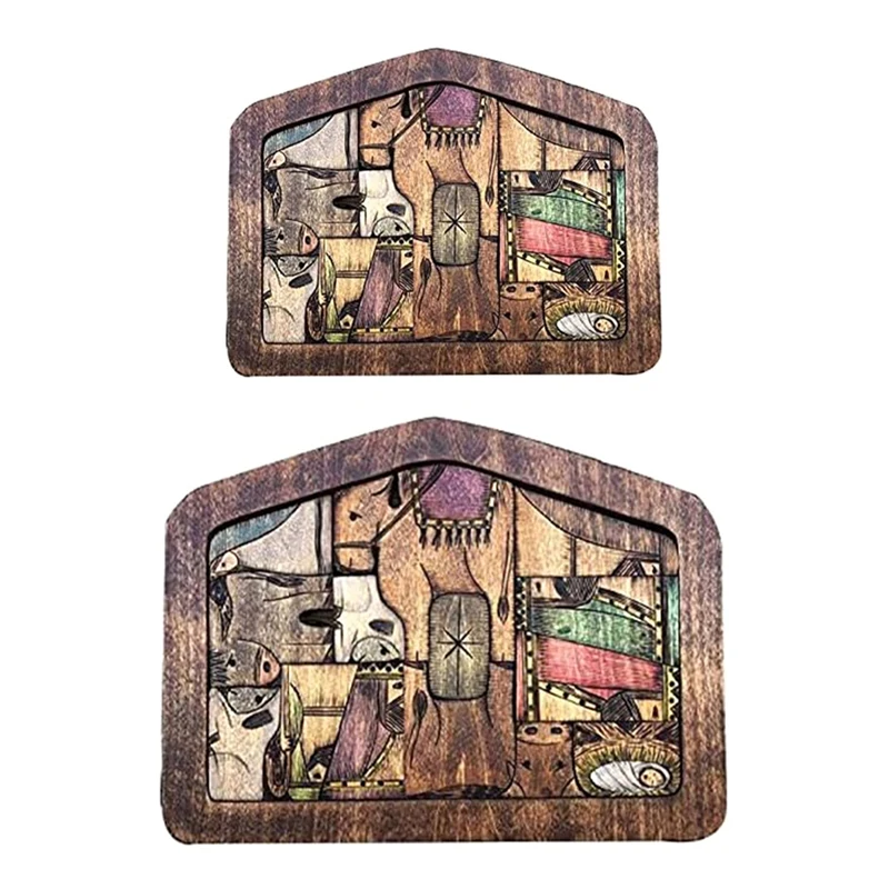 

Nativity Puzzle Wooden Jesus Puzzle Statue With Wood Burned Design For Adults And Kids