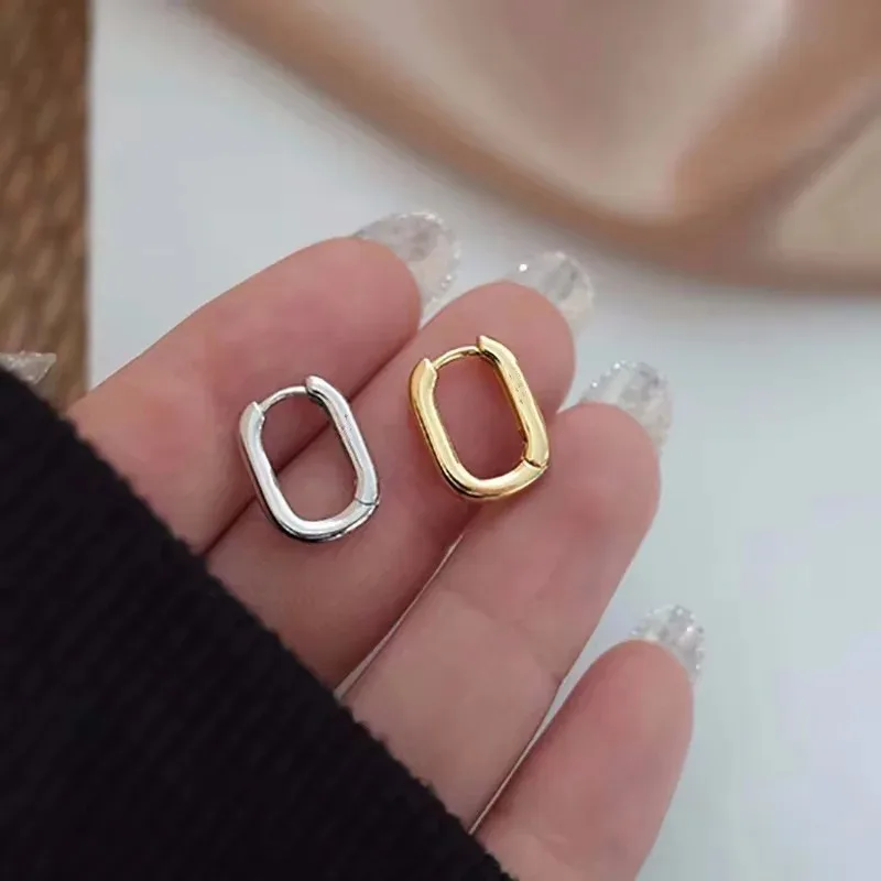 Prevent Allergy Stud Earrings France Fashion Vintage Handmade U-Shape Circle Bride Jewelry Gifts