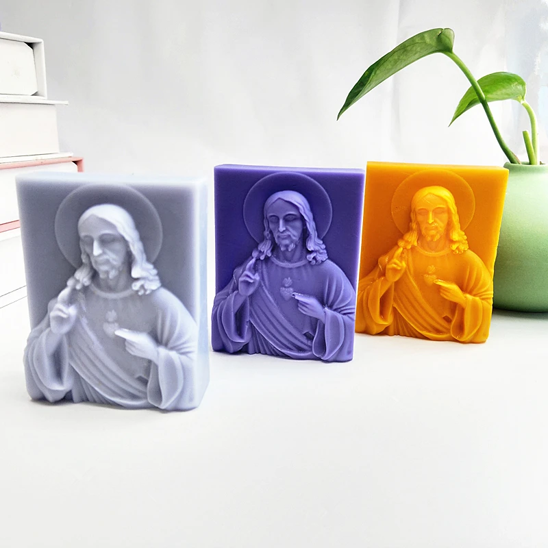 Soap Mold Handmade Soap-Making Tools Christian Mould for Wax Resin Epoxy Clay Plaster DIY Gift Table Decor