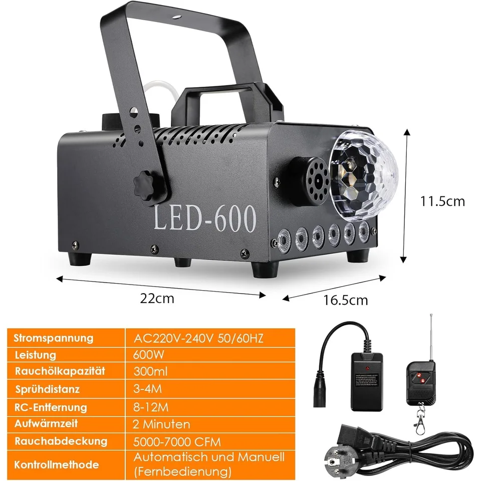 Hibrid Füstgép RGB 600W - N-19 LED Hybrid RGB Fog Machine