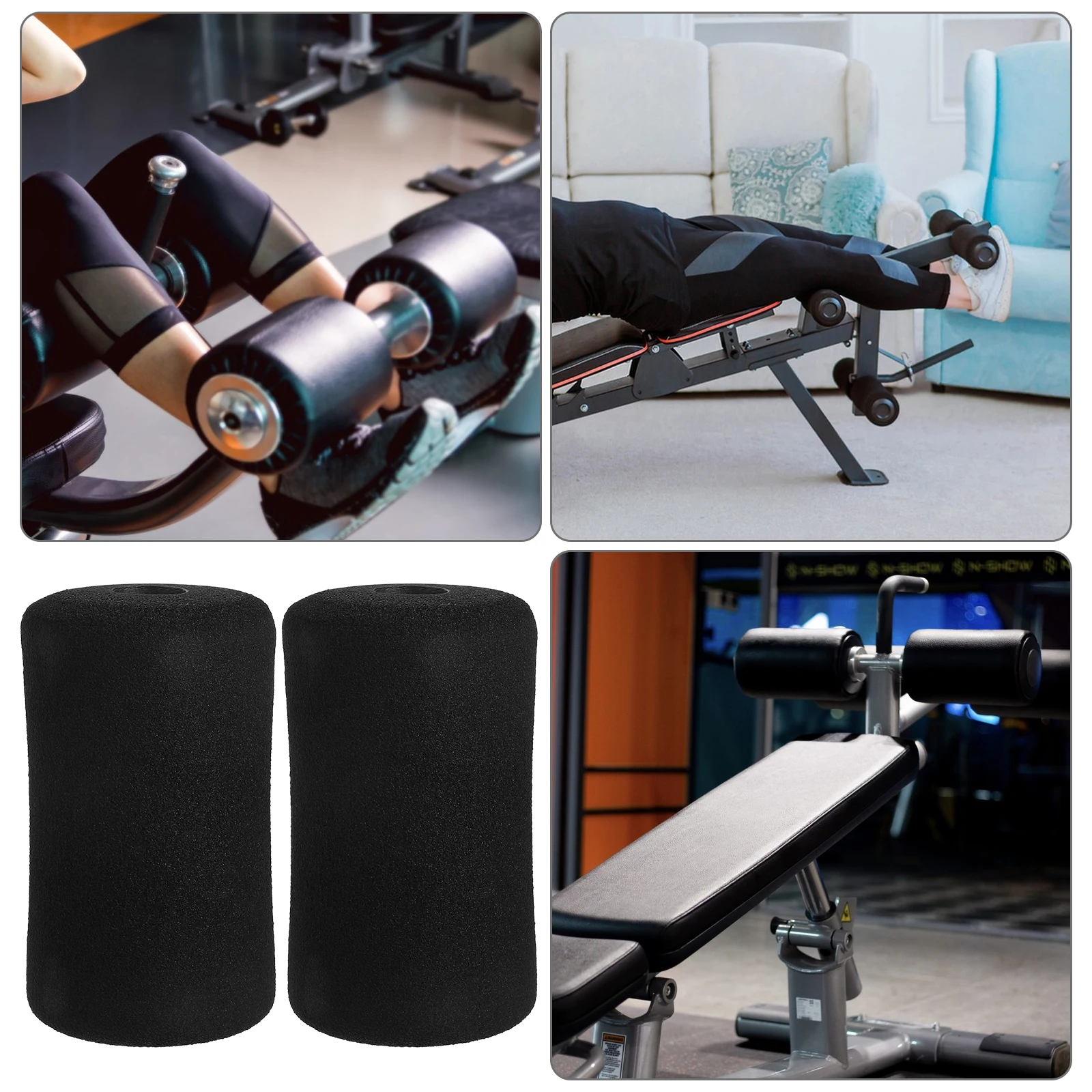 thumbnail image 2 of Fitness Equipment Accessories Foam Foot Pad Rollers For Total Trainer - Pair Of Replacement Pads For Home Gym Equipment Gym Foam Rollers 2 of 12