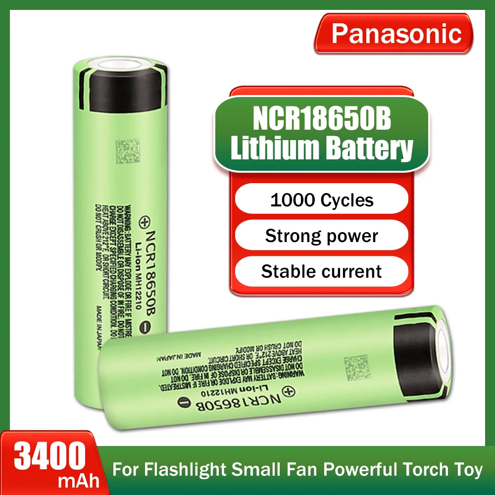 High Capacity Original Panasonic Ncr18650b 3.7v 3400mah 18650 Rechargeable  Lithium Battery - Rechargeable Batteries - AliExpress