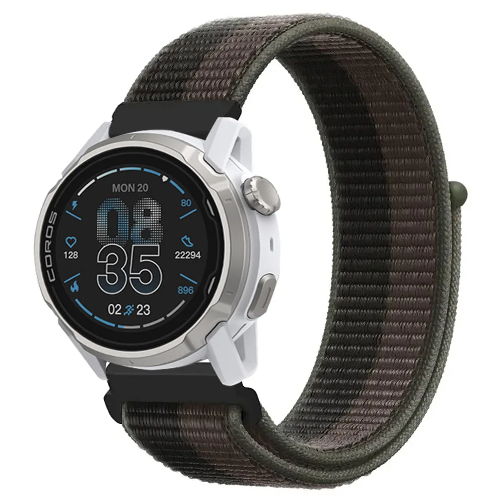 Breathable Nylon Loop Watch Band with Adjustable Fit, 20/22mm