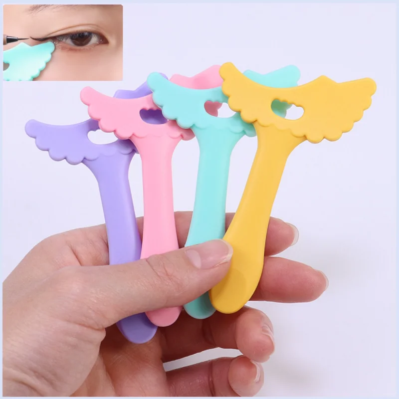 Colorful Hollow Out Eyeliner Stencils Wing Tips Silicone Eyeliner Aid