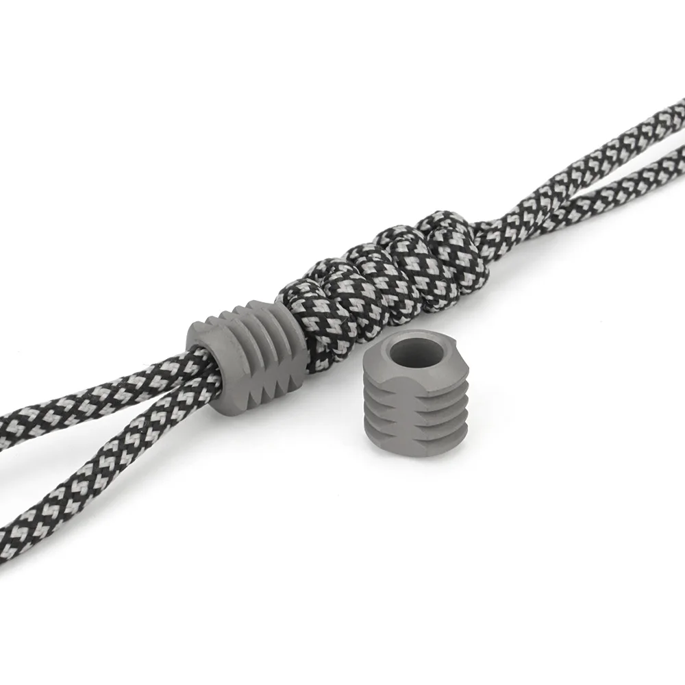 Description Picture 3 of item1PC Titanium Beads Paracord Umbrella Rope Cord Beads Lanyard Titanium Alloy Pendant