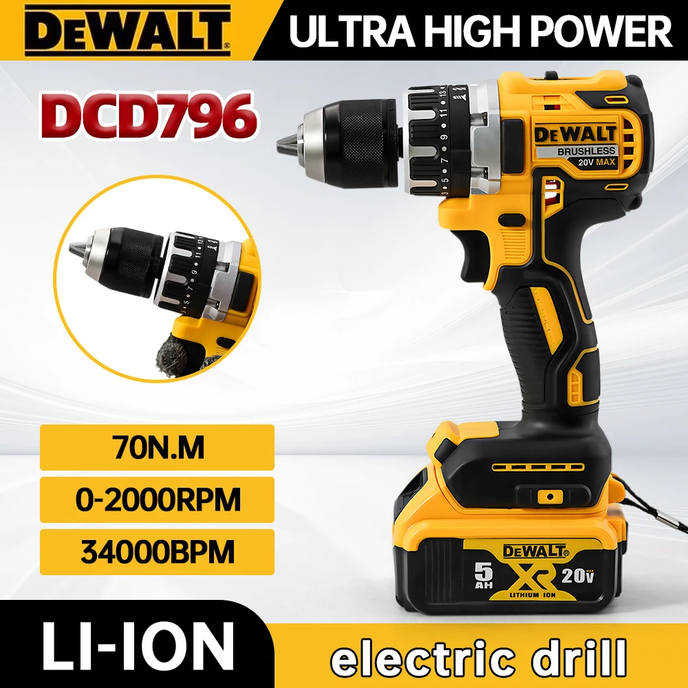 DEWALT 20V コードレス電気ドリル 13 ミリメートル無段階速度