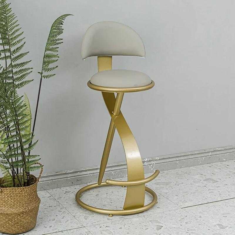 Breakfast Luxury Bar Stool Contemporary Design Counter Gold Leg Bar Stool Italian Taburete Regulable Cocina Home Furniture
