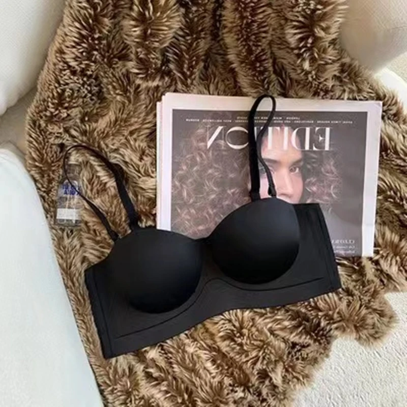 Strapless Seamless Push-up Women's Bra Without Steel Ring Anti-sagging Anti-slip Sexy Beautiful Back Sling Ladies Underwear