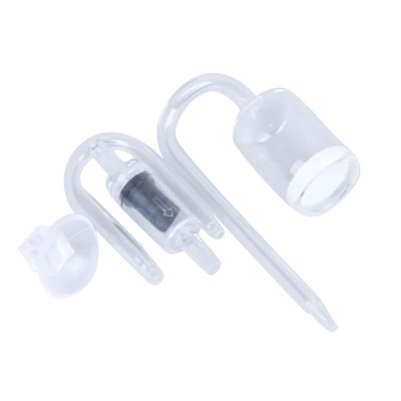 Aquarium CO2 Diffuser 4 In 1 Set Carbon Dioxide Atomizer Check Valve U Shaped Connector Suction Cup for Fish Tank Planted Supply