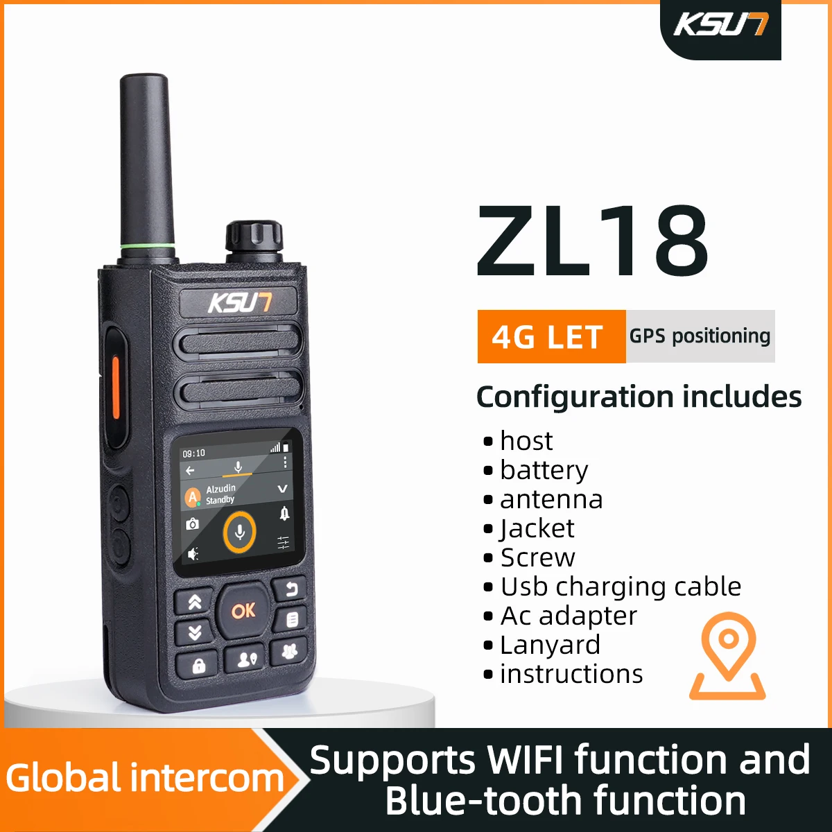 Top Walkie Talkie Compatible Zello APP 4g Sim Card WiFi Network Cell Phone Radio Long Range Professional Walkie Talkie KSW-ZL18 2