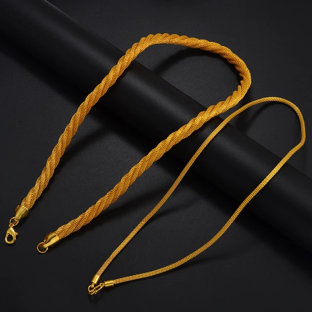 Anniyo Gold Color African Chain Necklaces for Women Ethiopian Jewelry #335006 1