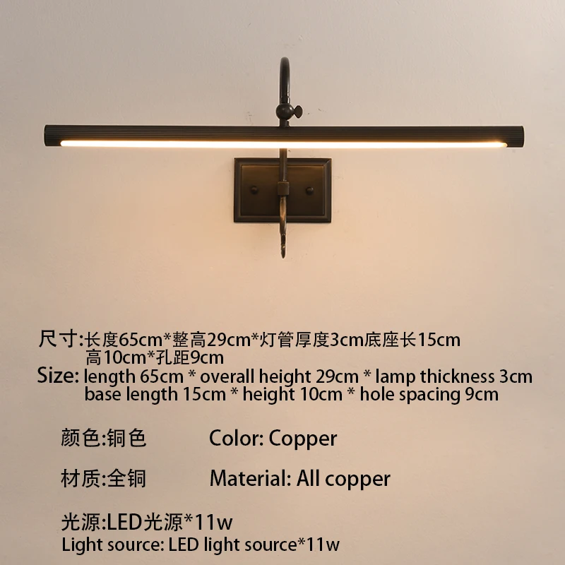 French style dressing lamp, brass texture LED lighting, apply to DIning Room, Bedroom, Corridor, Aisles, Stair Shops etc