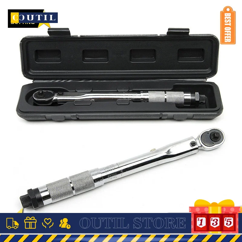 

1/4 3/8 1/2 The Torque Wrench Drive 5-210 Nm Two - Way To Accurately Mechanism Spanner Hand Tool