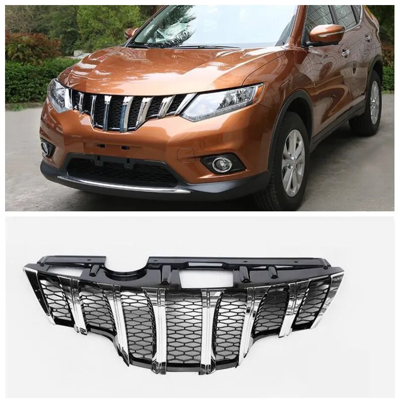 

High Quality ABS Mesh Grille Trim Racing Grills Fits For Nissan X-Trail XTrail Rogue 2014 2015 2016