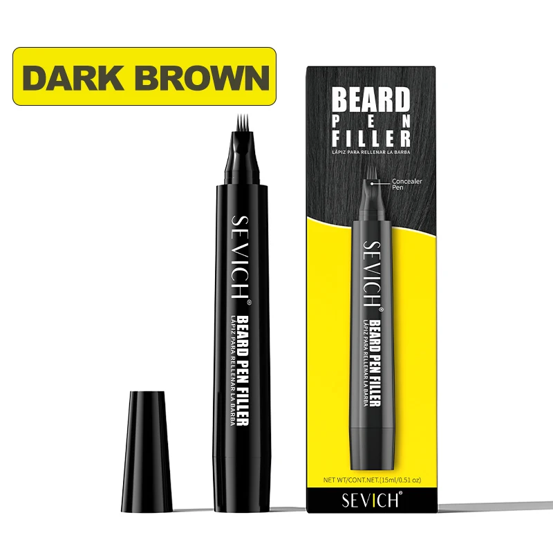 עט מילוי זקן לגברים עט מילוי זקן עט צביעה עמיד למים עט צביעה למילוי זקן משפר כלי עיצוב