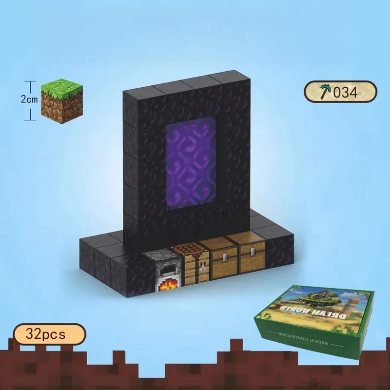Magnetic Building Blocks Toys for Boys Girls 3+ Build Mine World