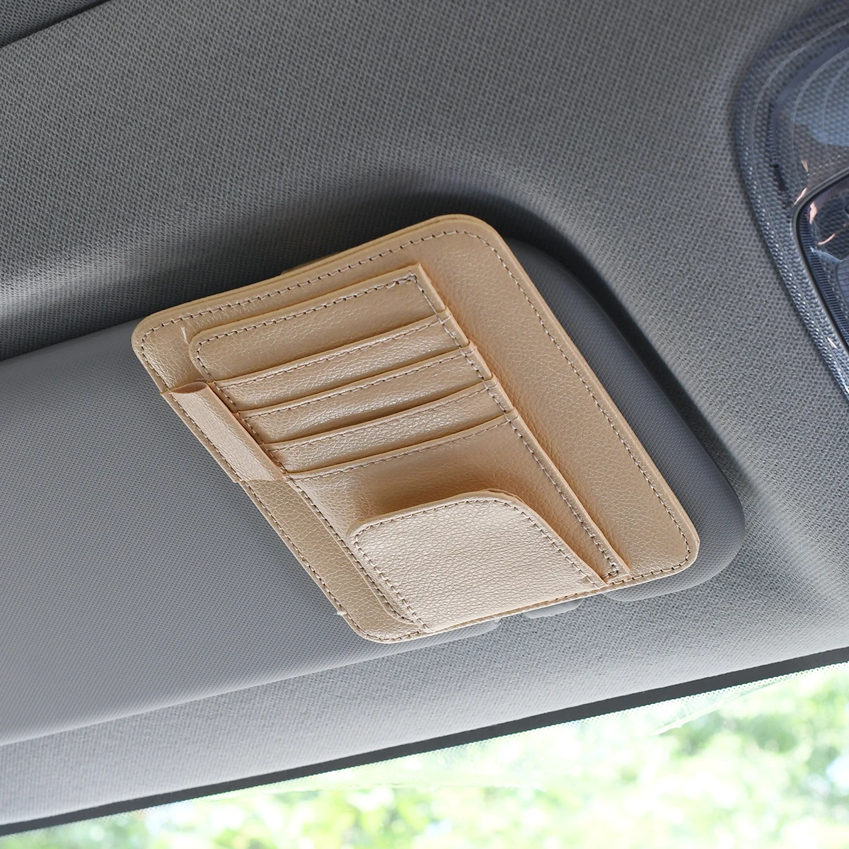 thumbnail image 1 of Clip para parasol de coche, herramienta de almacenamiento, clip para gafas, organizador de tarjetas y billetes, bolsa de almacenamiento para interior de coche, bolsa multifuncional para tarjetas de re, 1 of 5
