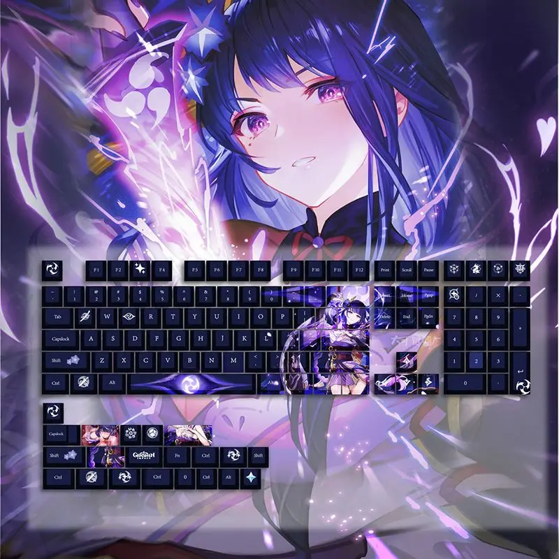 Genshin Impact Nahida Keycaps Anime Keycap Perfil Cereja Pbt Sublimação Dye Teclado Mecânico Jogos mx Switch - Imagem 2