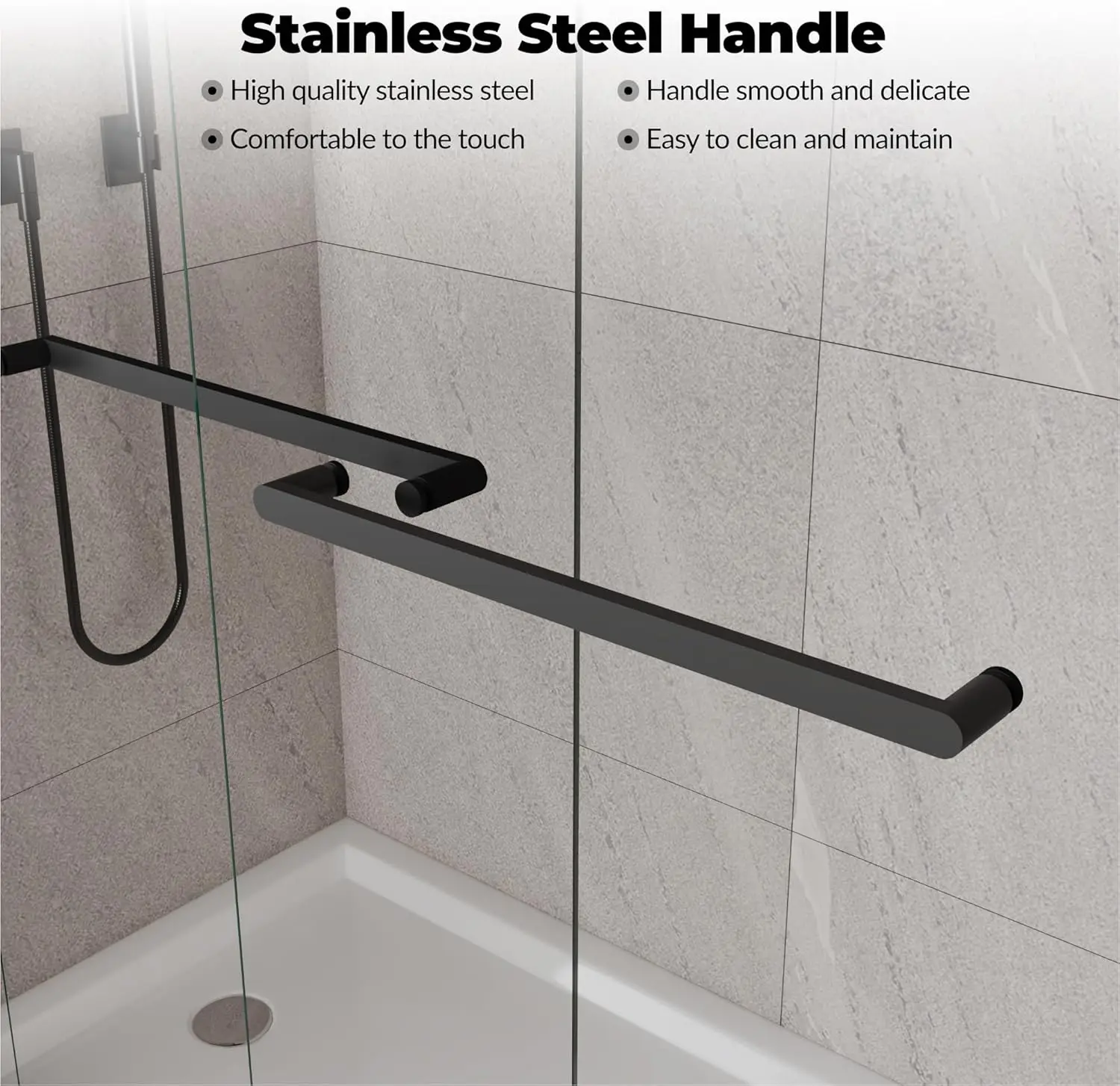 Shower Door, 56-60"" W X 72"" H 5/16"" (8Mm) Semi Frame Double Sliding Shower Door,Thick Sgcc Tempered Glass With 3