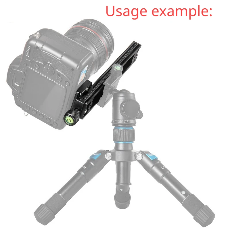 Tripod Head Camera Quick Release Plate Clamping Holder Focusing Rail Slider Bracket with 1/4 for Telephoto Lens Mounting DSLR