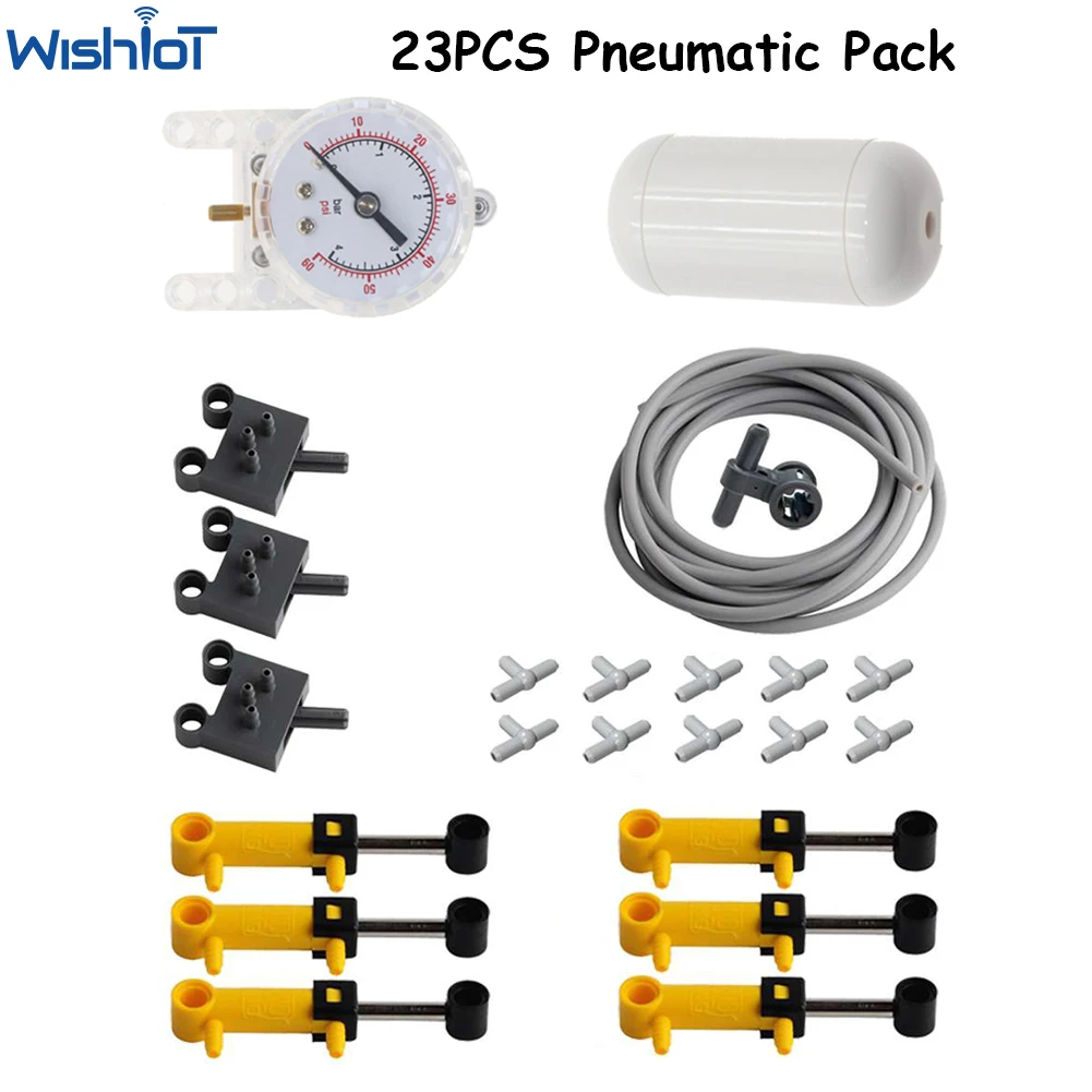 

MOC Modified Pneumatic Combo Kit for Pneumatic Engine Technical Cylinder Switch Hose Air Tank Barometer 75794 9641 64605 47223