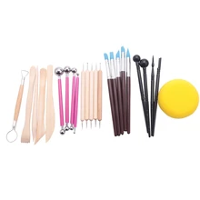 

24 Pieces Set Of Clay Tools Set Clay Sculpting Tools Set Ball Stylus Embossing Pottery & Ceramics Tools Diy Arts Crafts Lines Ca