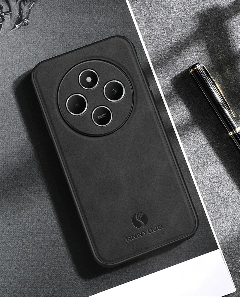 Luxury Leather Back Cover with Magnetic Holder - Premium Protection Case