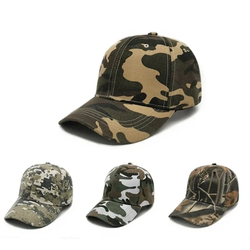 Adjustable Camouflage Tactical Cap Unisex Outdoor Sports Sun Protection Hat Baseball Hat Military Training Camo Cap Hunting