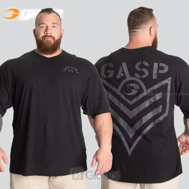 GASP Slub Iron Tee Galaxy Pu Iron Shield Bamboo Cotton Loose Huge Sports Short Sleeve Unisex 4