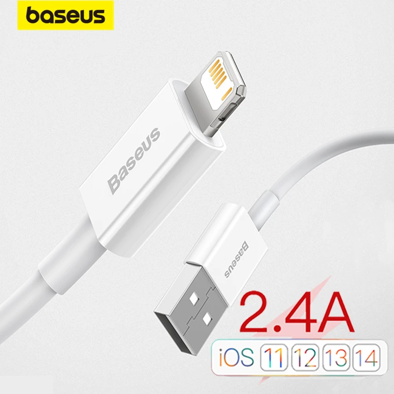 Cavo USB Baseus per cavo iPhone 11 12 Pro Max Xs Xr X SE 8 7 6 Plus 6s cavo  dati cavo di ricarica rapido per iPad Air mini 4