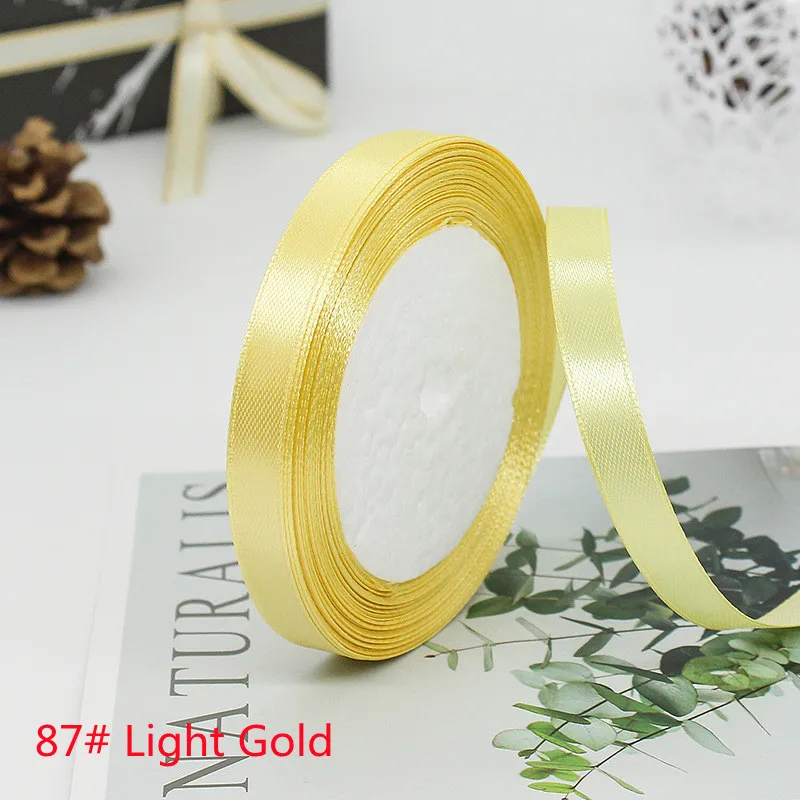 Elegant Satin Ribbon Tapes for Crafting and Decorative Gift Wrapping - 25 Yards, Multiple Widths