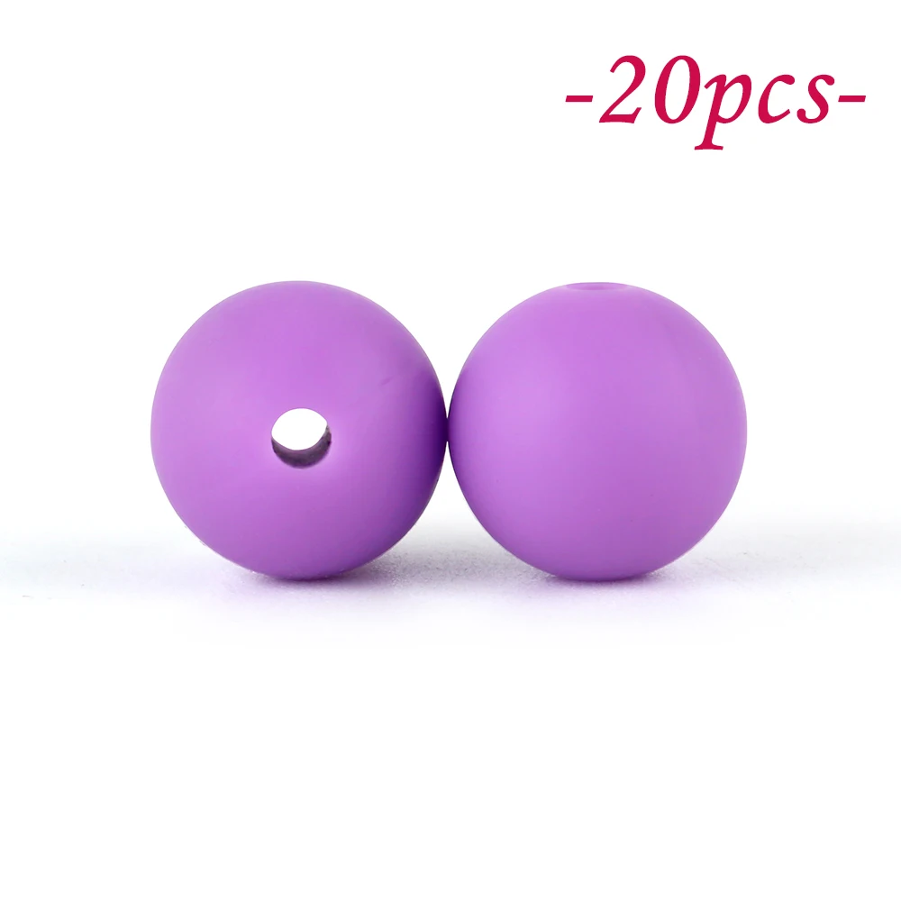 Vibrant Silicone Beads Set for DIY Jewelry & Crafting – 20-Piece Collection