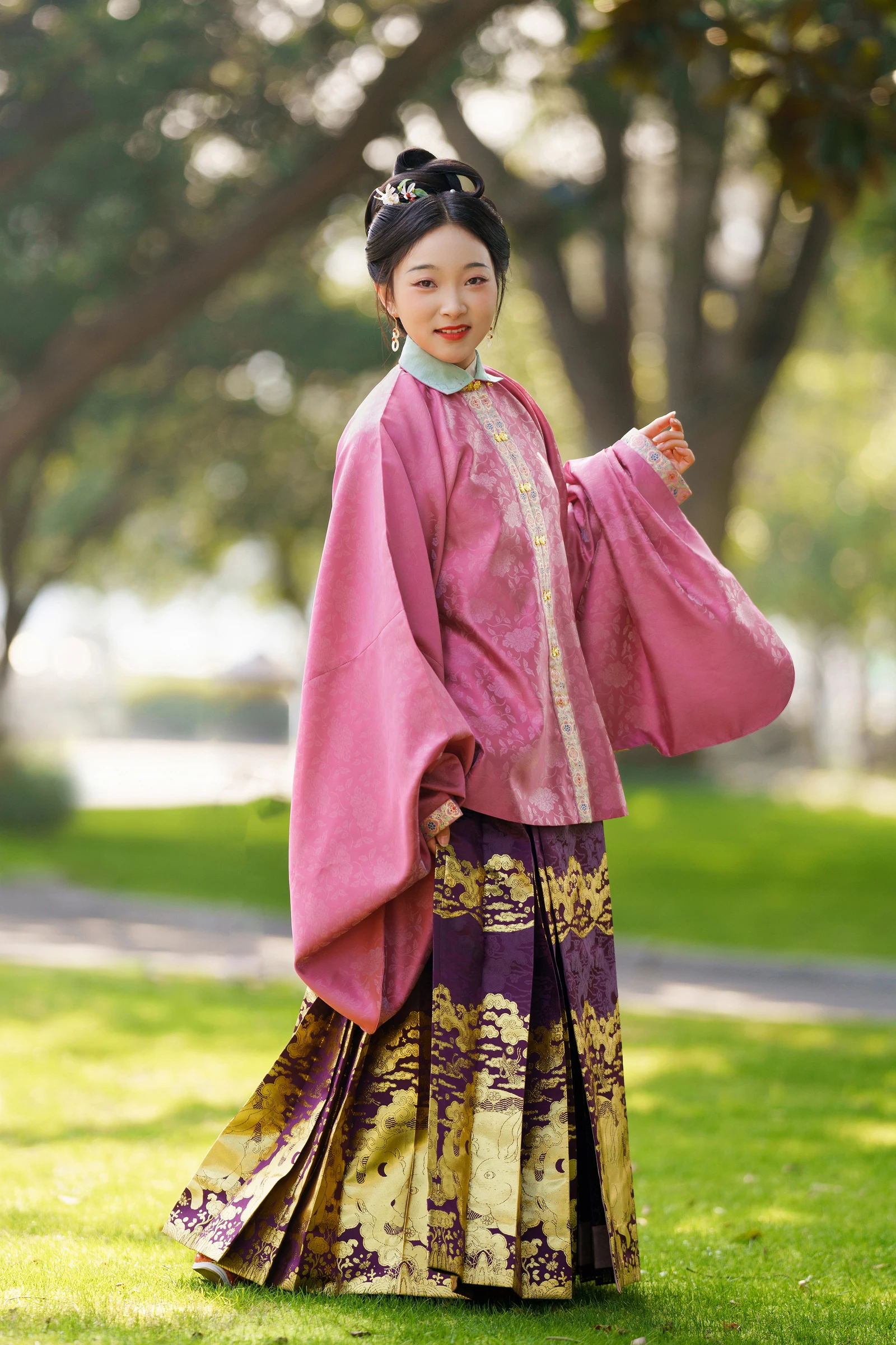 

Современное платье Hanfu в китайском стиле, набор Hanfu, зимняя новогодняя одежда, воротник-стойка, осень