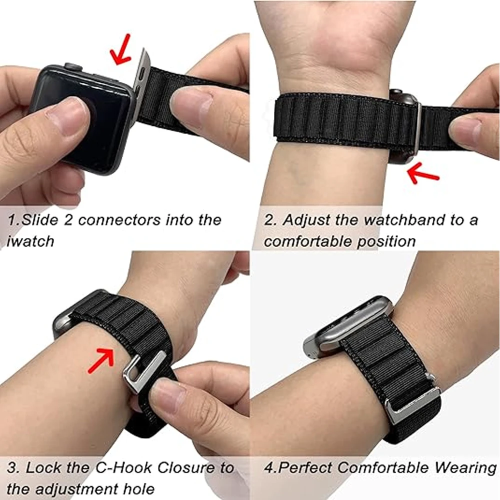 Alpin für Apple Watch Ultra 2 Band 49mm 45mm 44mm 42mm 40mm 41mm 38mm Nylon Armband Correa iwatch Serie 9 8 7 6 se 5 4 Armband – Detail 7