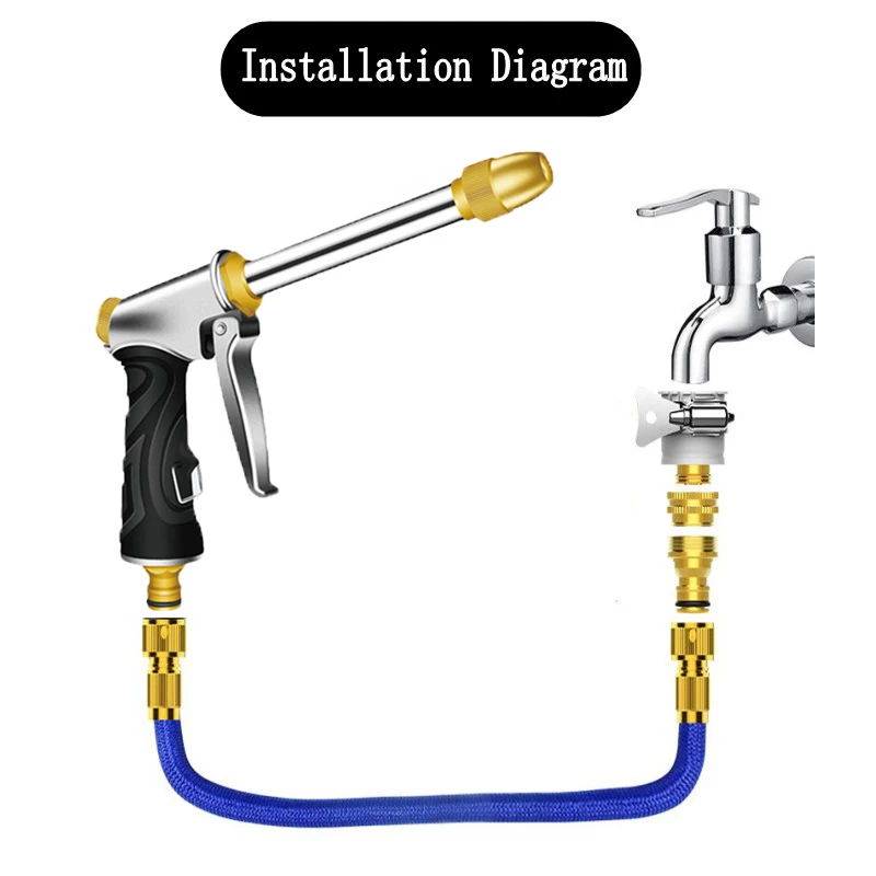 Garden Hose Expandable Magic Hose Expandable Water Hose Water Hose Expandable Hose Expandable Magic Hose Pipe High Pressure Car Wash Hose With Metal Spray Gun Set