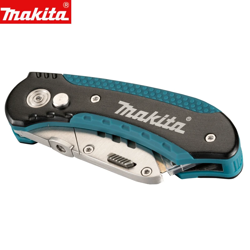 Makita E-10908 Utility Knife Quick Change Folding Manual Retractable Safe Portable Hand Tools Folding Knife With 10 Blades 4