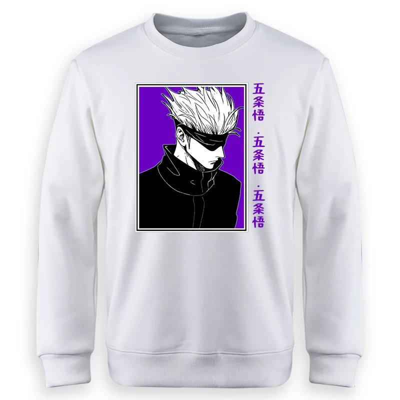 

Jujutsu Kaisen Japan Anime Sweatshirts Men Women Gojo Satoru Graphic Hoodie Sweater Oversize Harajuku Round Neck Moletom Hoody