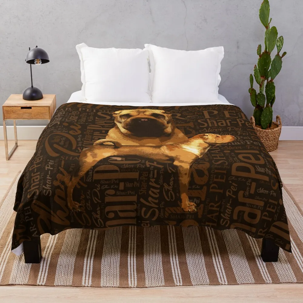 

Shar-Pei Throw Blanket Thin Wadding Blanket Fur Blankets